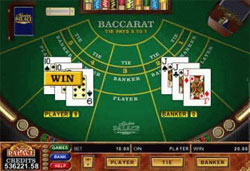 baccarat online table